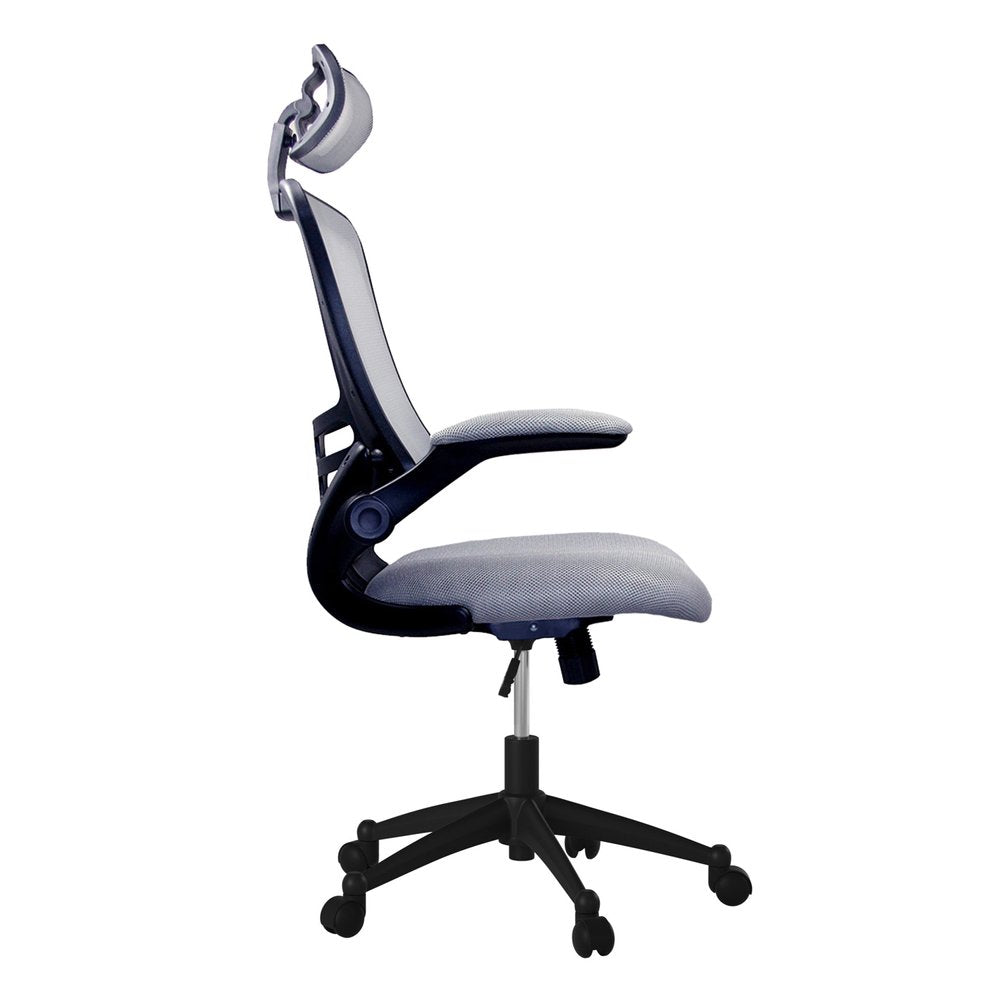 Black Adjustable Height Swivel Rolling Executive Office Chair — view 11