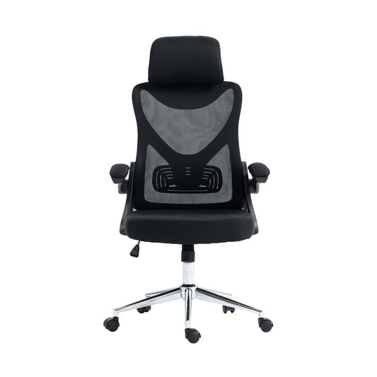 Black Adjustable Height Swivel Rolling Office Chair