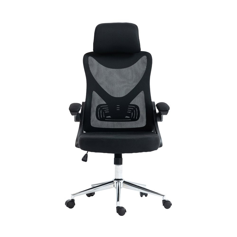 Black Adjustable Height Swivel Rolling Office Chair — view 2