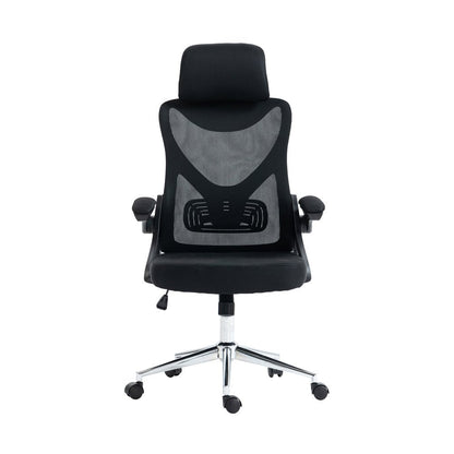 Black Adjustable Height Swivel Rolling Office Chair HomeRoots