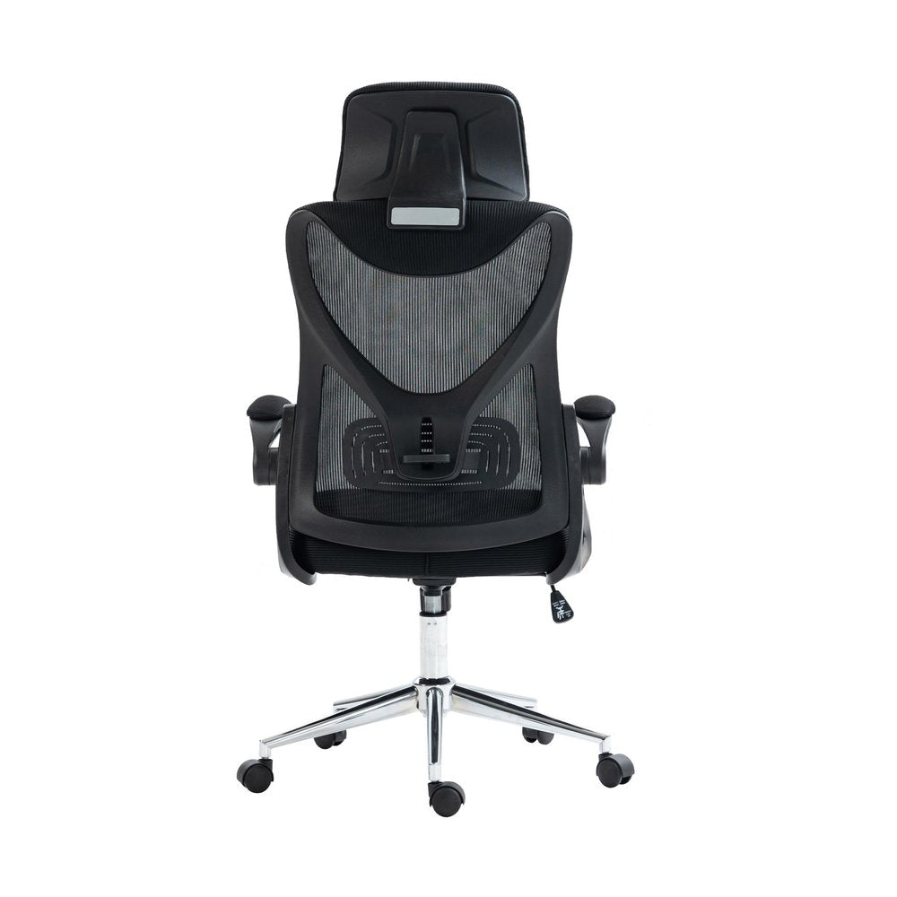 Black Adjustable Height Swivel Rolling Office Chair — view 4