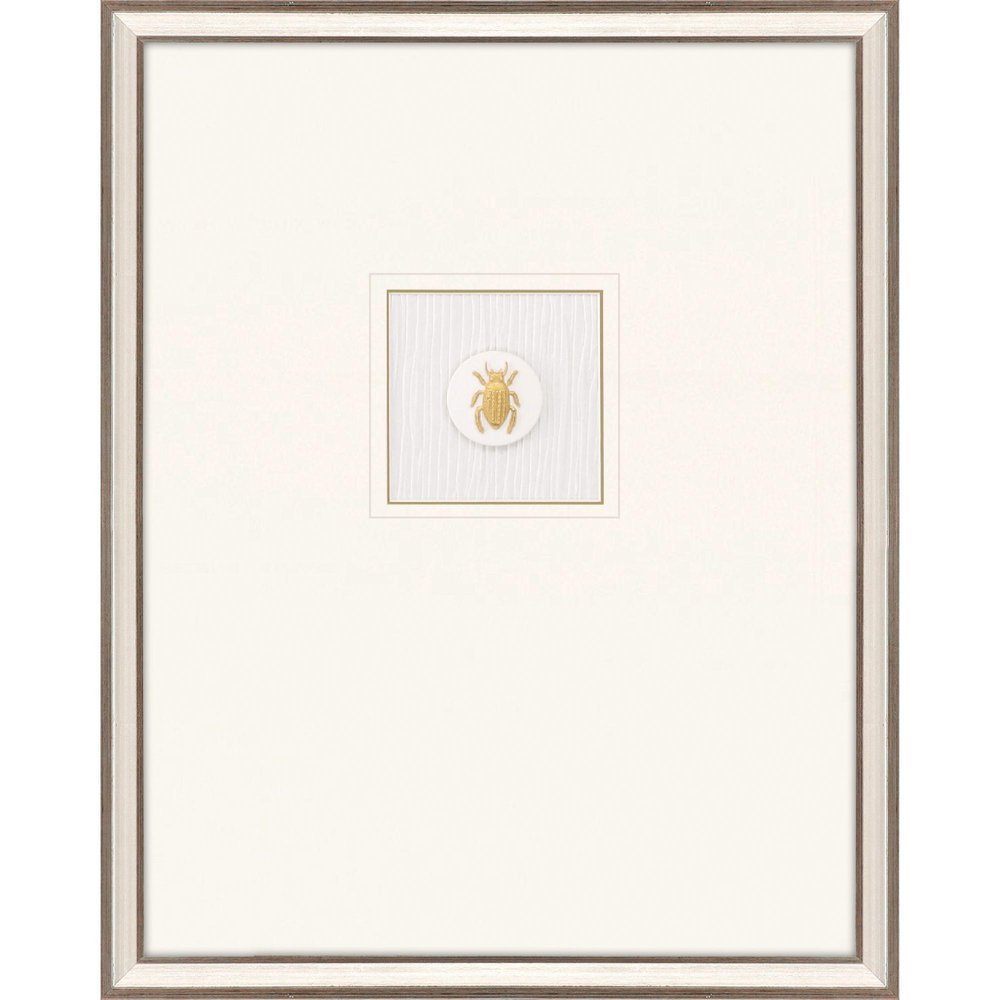 Beetle Intaglio Silver Framed Wall Art — view 3
