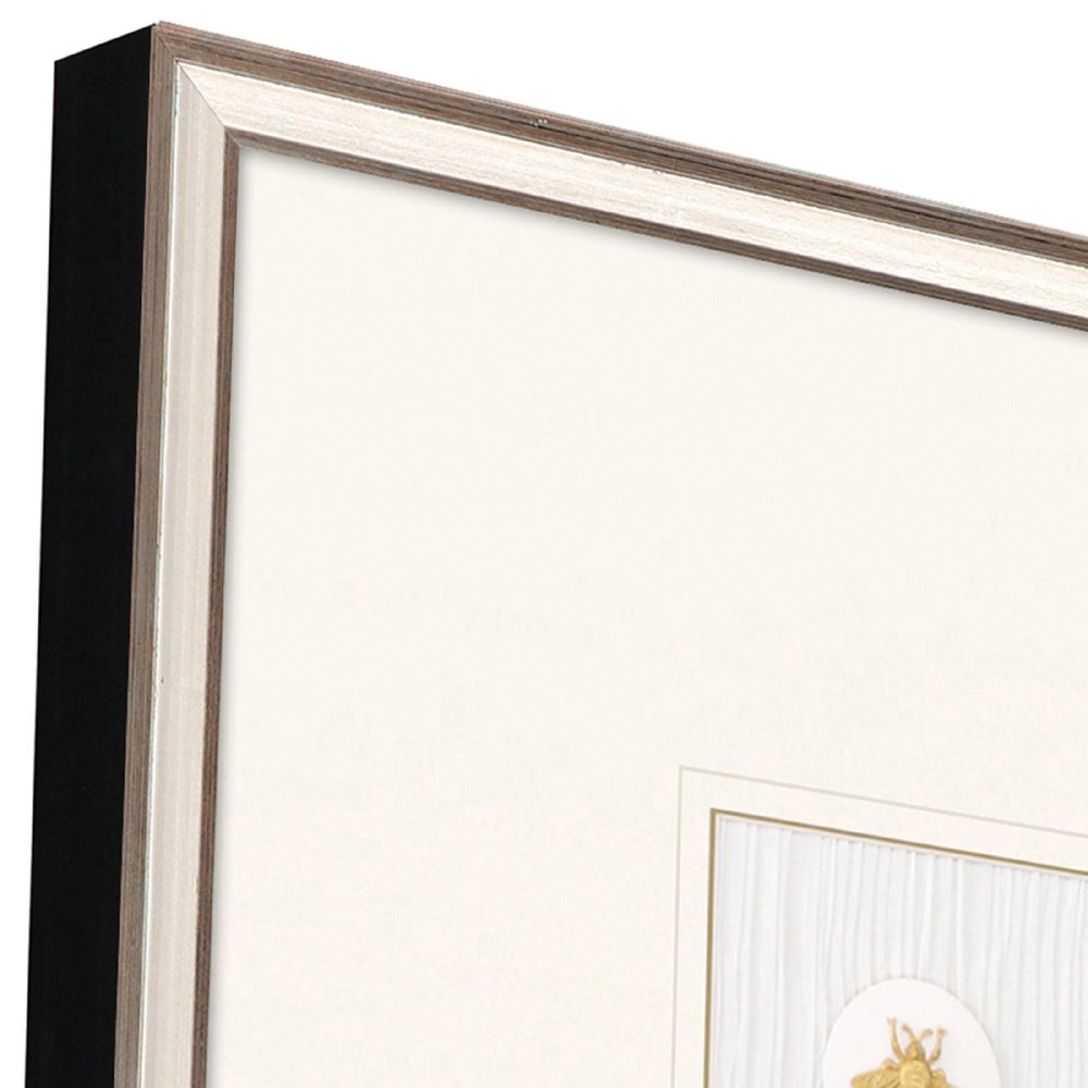 Bumblebee Intaglio Silver Framed Wall Art HomeRoots