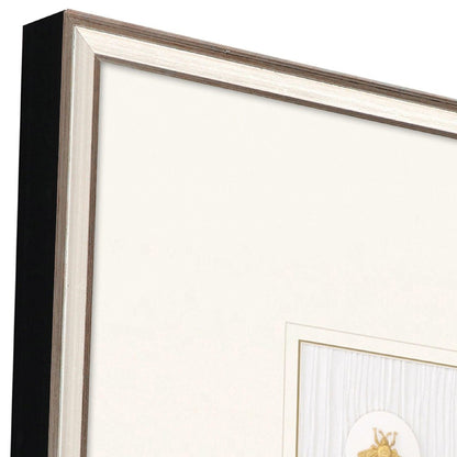 Bumblebee Intaglio Silver Framed Wall Art HomeRoots