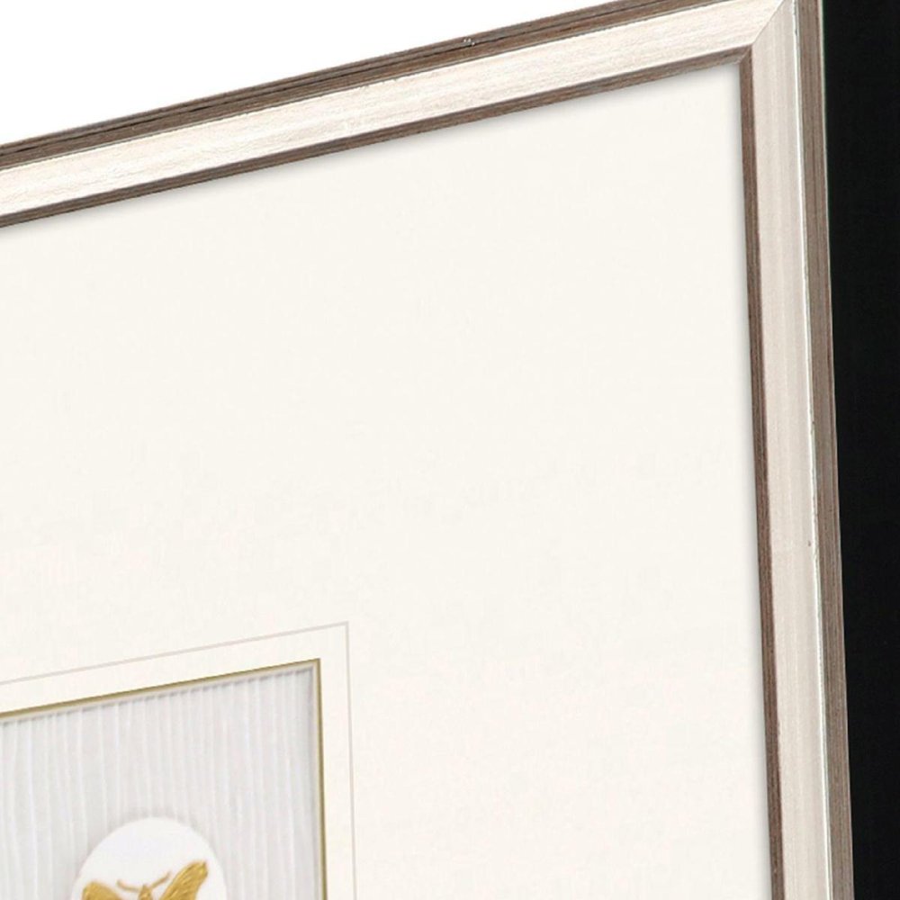 Butterfly Intaglio Silver Framed Wall Art — view 1