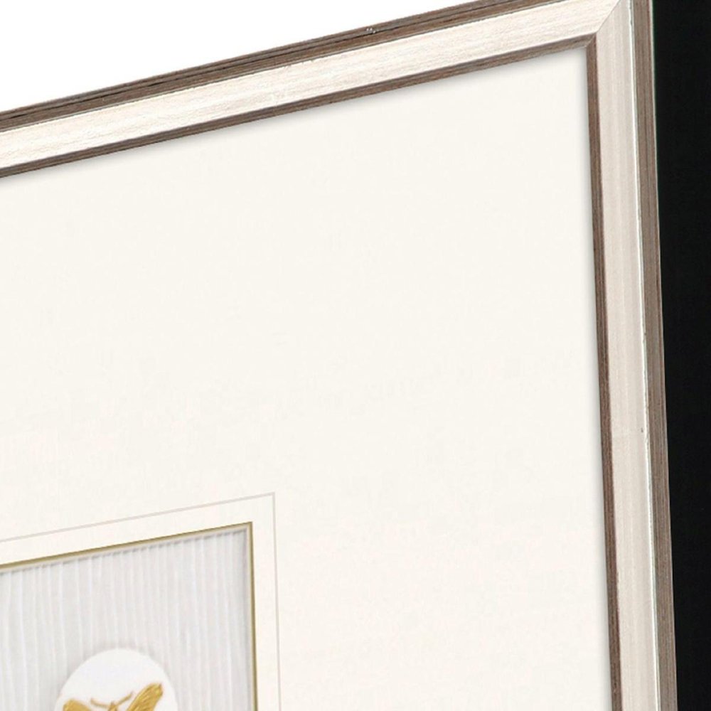 Butterfly Intaglio Silver Framed Wall Art — view 2