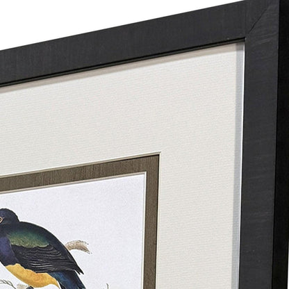 Set Of Four Elegant Trogons Set of Set Brown Framed Wall Art HomeRoots