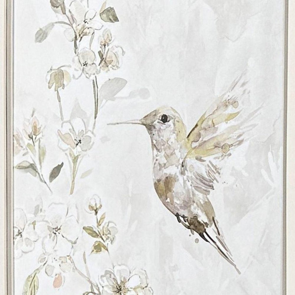Set Of Two Hummingbird Song Set of Set Gold Framed Wall Art HomeRoots