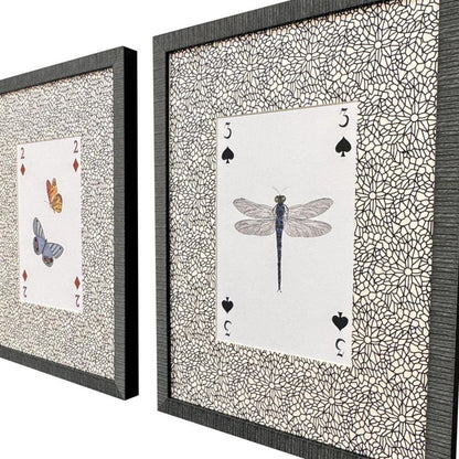 Set Of Two Nature's Hand I Set of Set Distressed Black Framed Wall Art HomeRoots