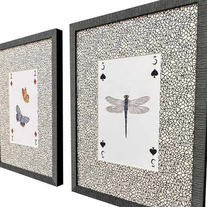 Set Of Two Nature's Hand I Set of Set Distressed Black Framed Wall Art HomeRoots