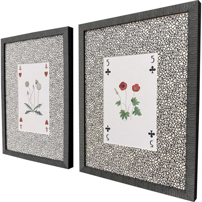 Set Of Two Nature's Hand II Set of Set Distressed Black Framed Wall Art HomeRoots