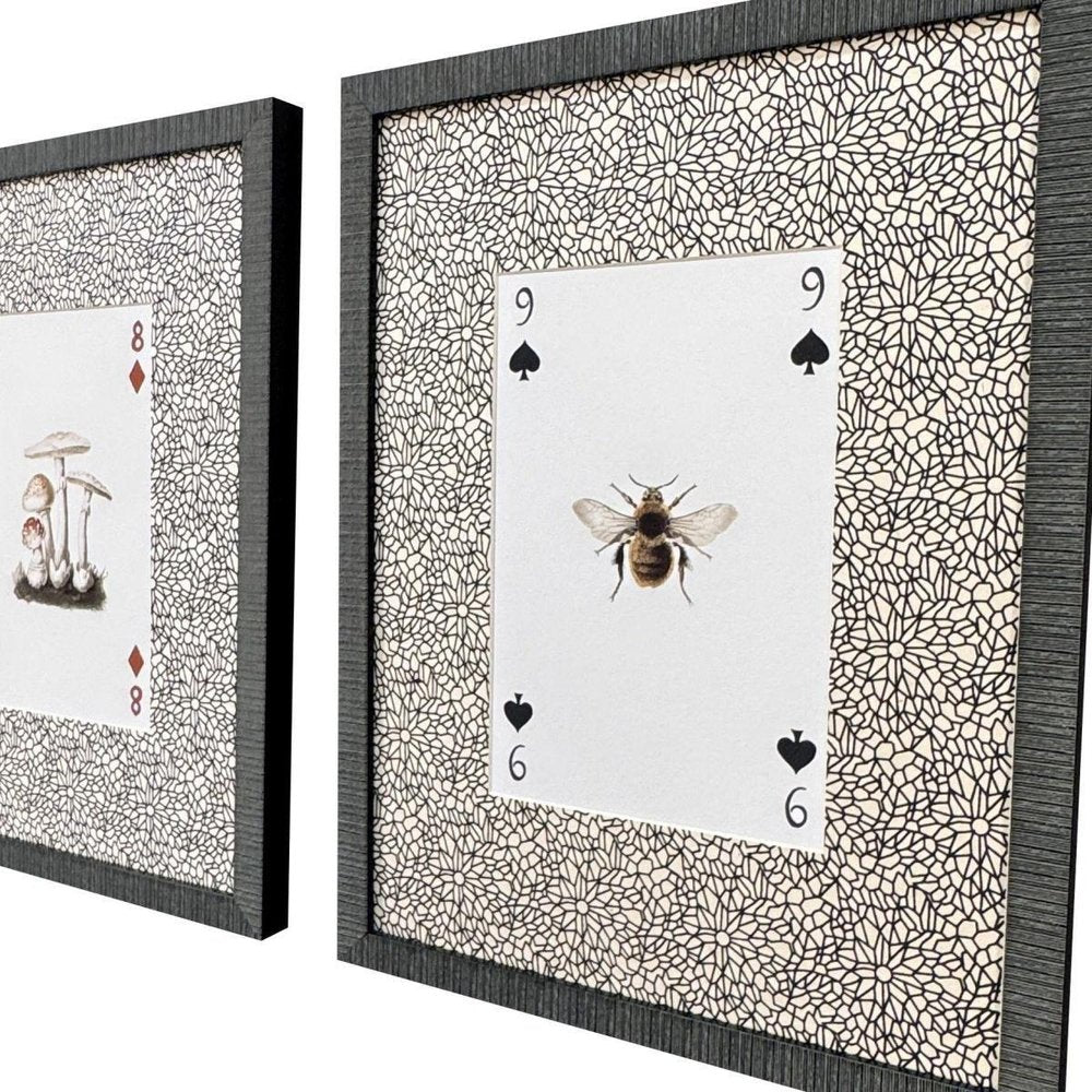 Set Of Two Nature's Hand III Set of Set Distressed Black Framed Wall Art HomeRoots