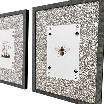 Set Of Two Nature's Hand III Set of Set Distressed Black Framed Wall Art HomeRoots