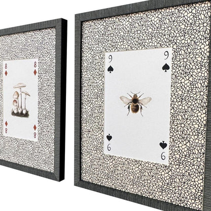Set Of Two Nature's Hand III Set of Set Distressed Black Framed Wall Art HomeRoots