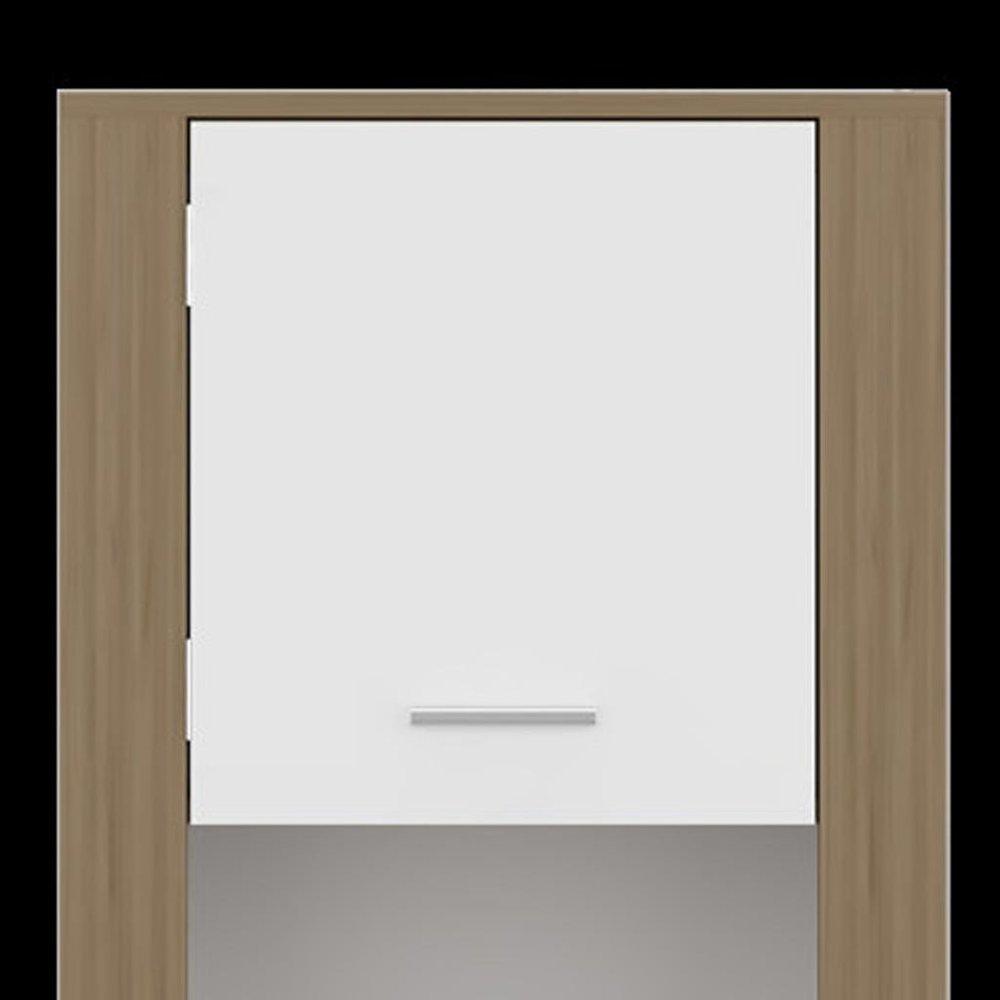 53" Beige Wood One Tier Bookcase with One Door — view 3