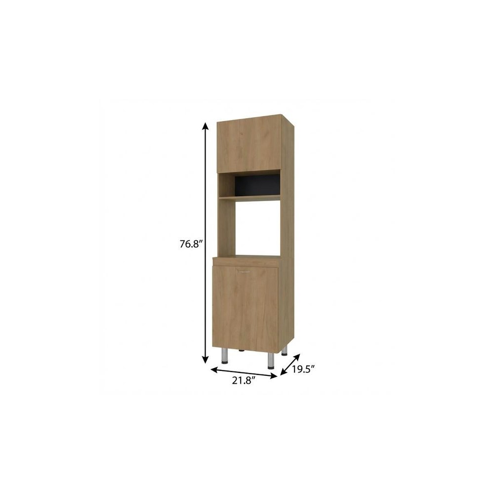 22" Beige Wood Accent Chest — view 3