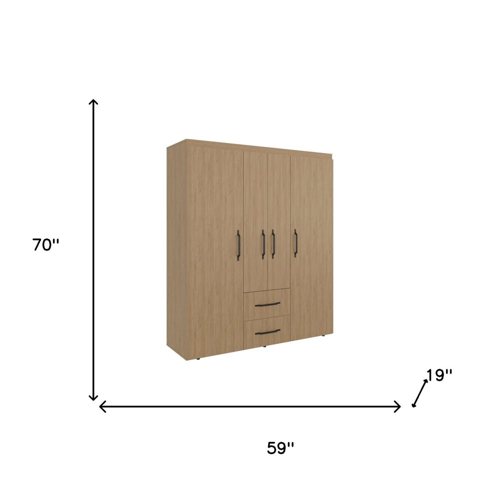 Two Piece Beige Bedroom Set — view 2