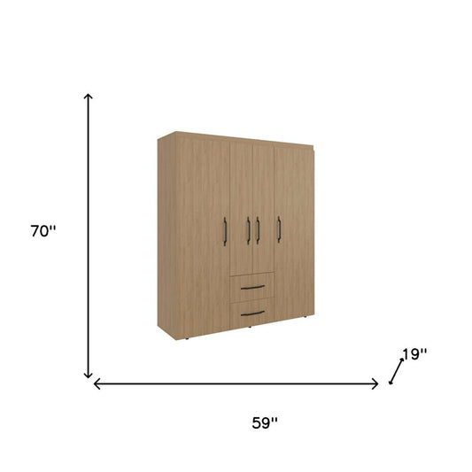 Two Piece Beige Bedroom Set