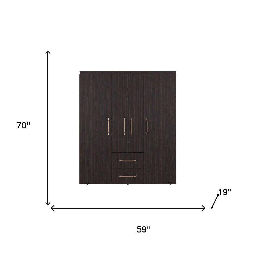 Two Piece Brown Bedroom Set — view 4