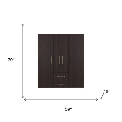 Two Piece Brown Bedroom Set