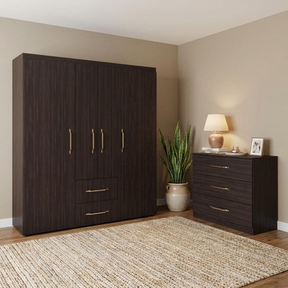 Two Piece Brown Bedroom Set — view 5