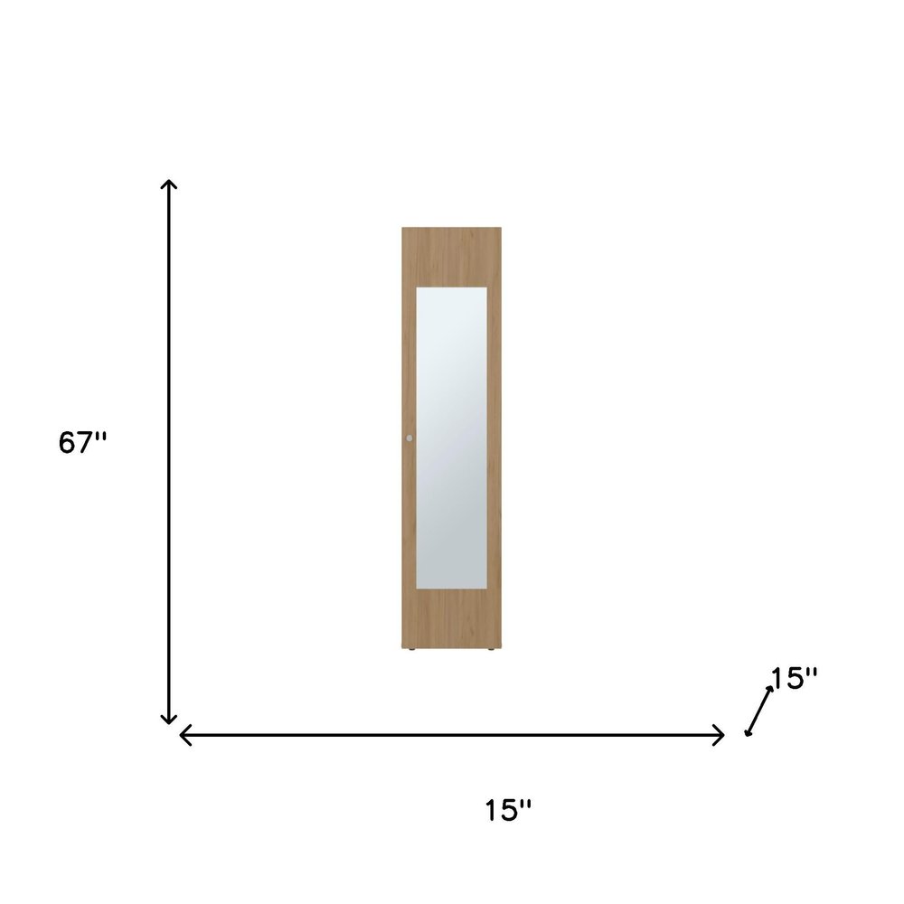 Two Piece Beige Bedroom Set With Mirror — view 5
