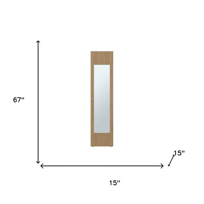 Two Piece Beige Bedroom Set With Mirror