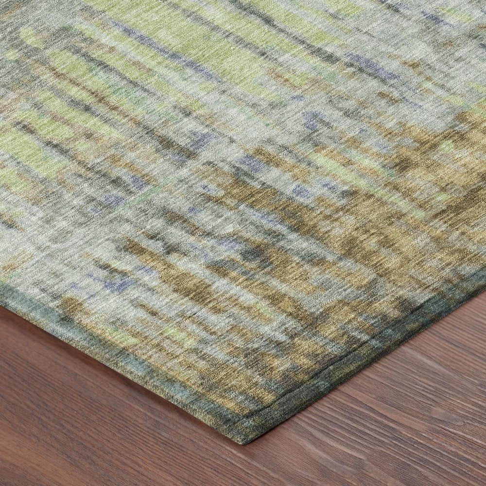 5' X 8' Khaki And Taupe Abstract Washable Indoor Outdoor Area Rug HomeRoots