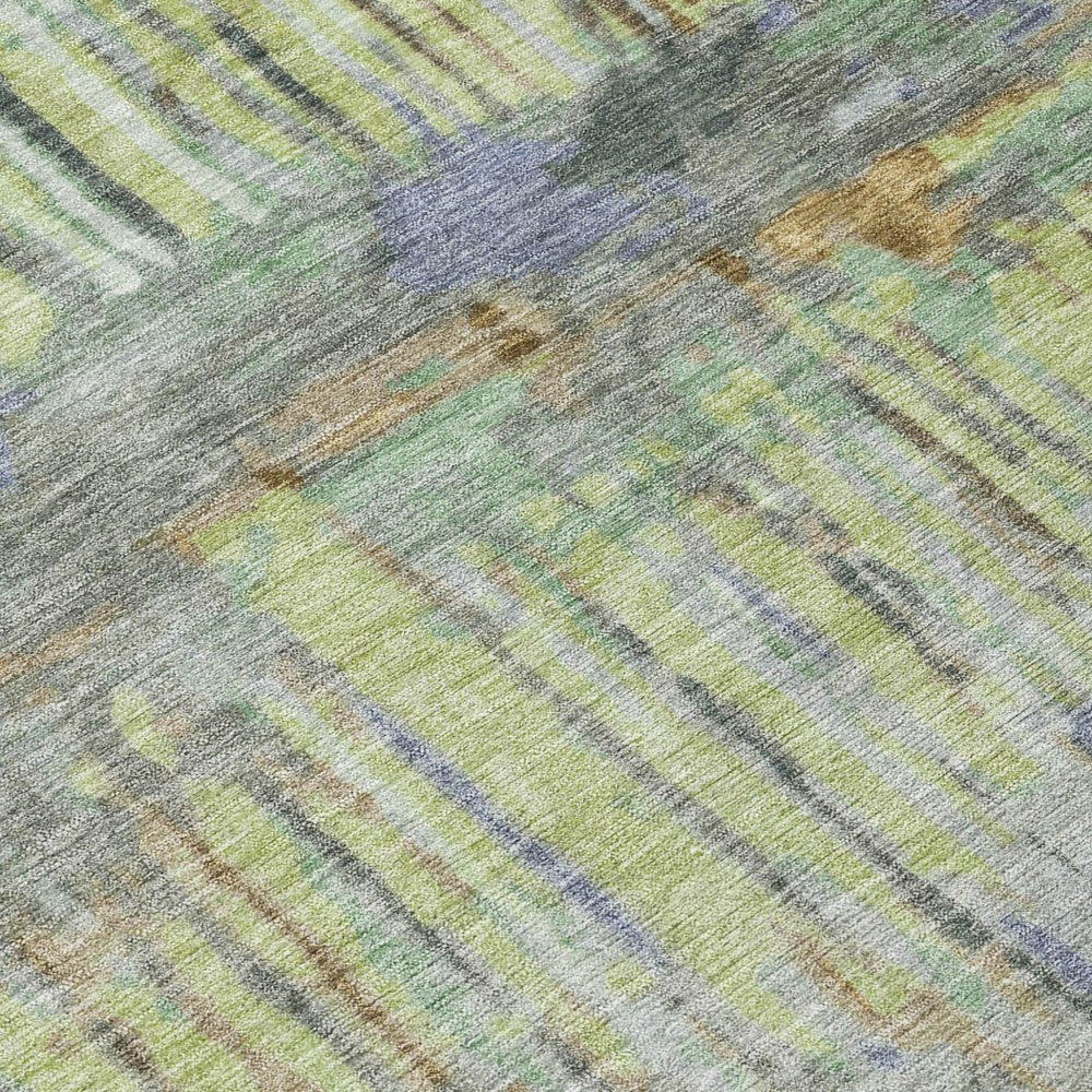 5' X 8' Khaki And Taupe Abstract Washable Indoor Outdoor Area Rug HomeRoots