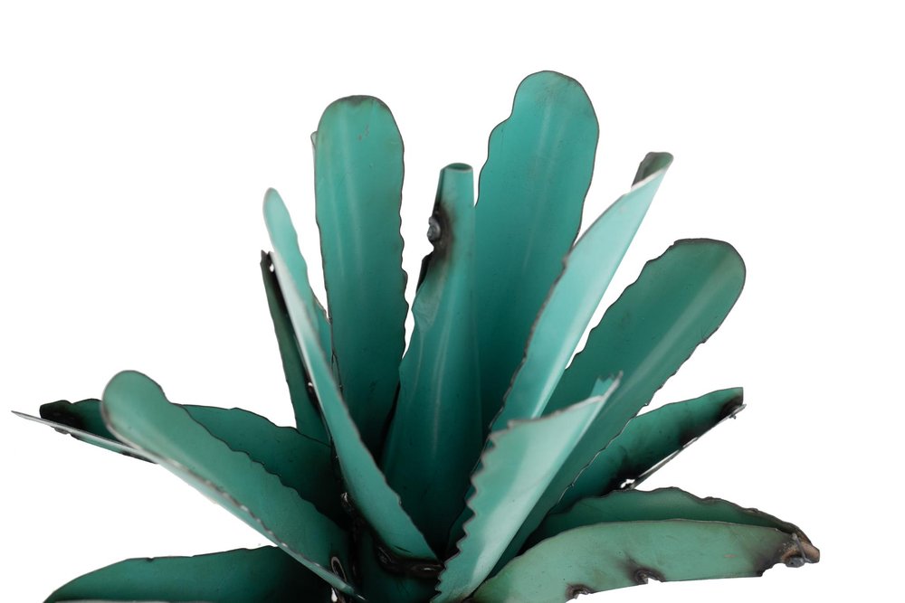 11" Turquoise Metal Succulent Garden Hanging Wall or Door Decor — view 2