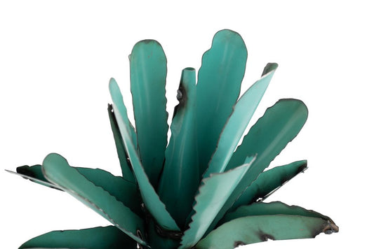 11" Turquoise Metal Succulent Garden Hanging Wall or Door Decor