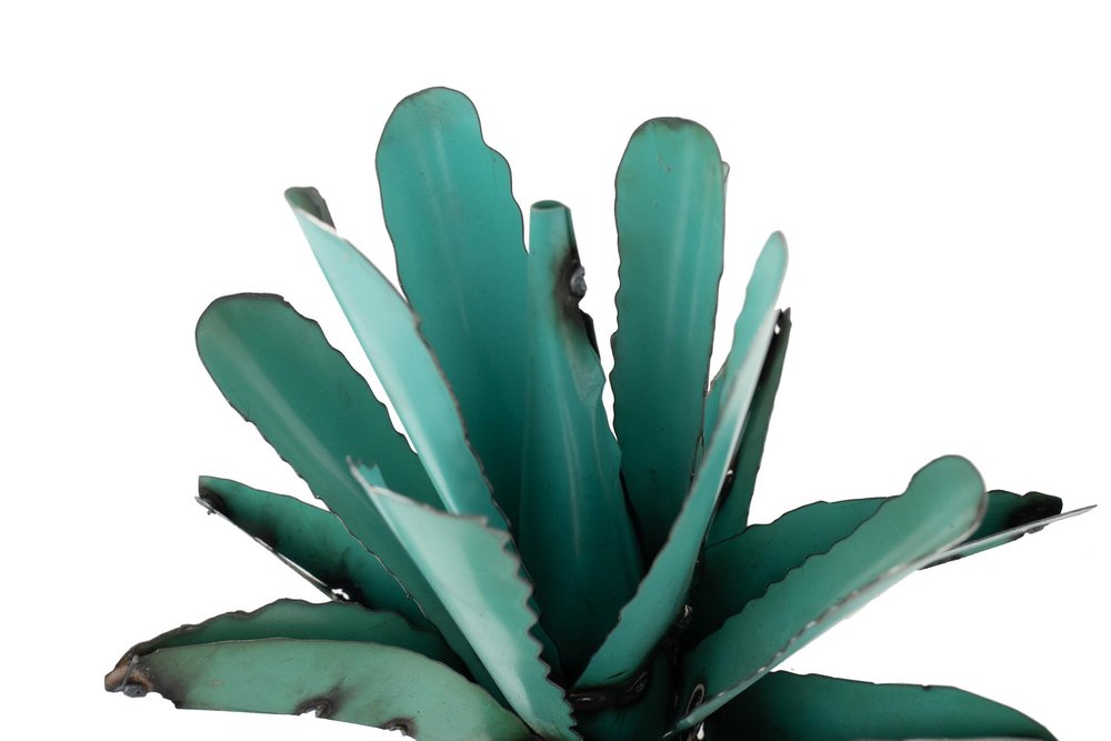 11" Turquoise Metal Succulent Garden Hanging Wall or Door Decor — view 4