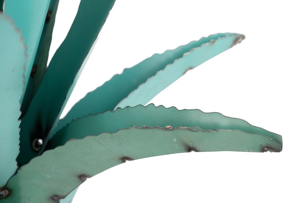20" Turquoise Metal Succulent Garden Hanging Wall or Door Decor HomeRoots