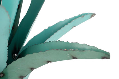 20" Turquoise Metal Succulent Garden Hanging Wall or Door Decor HomeRoots