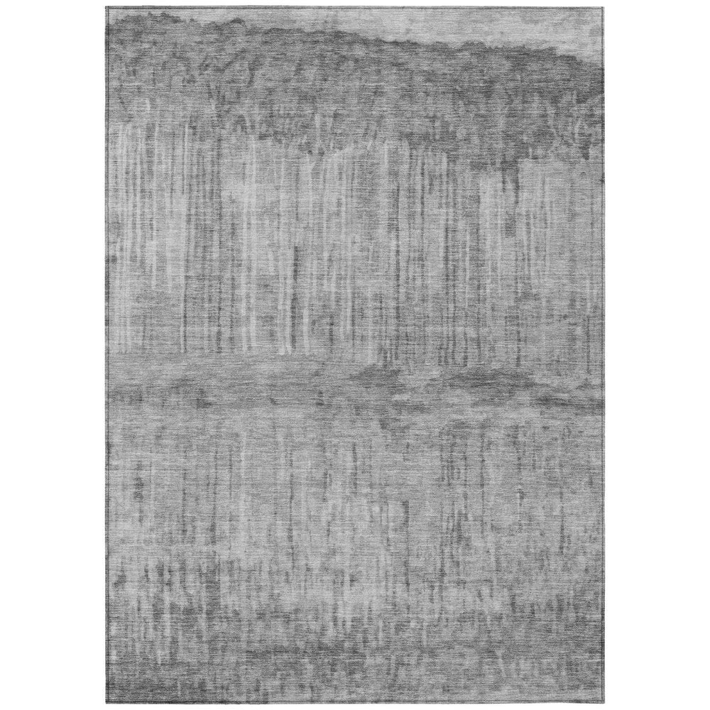 9' X 12' Gray And Silver Abstract Washable Indoor Outdoor Area Rug HomeRoots