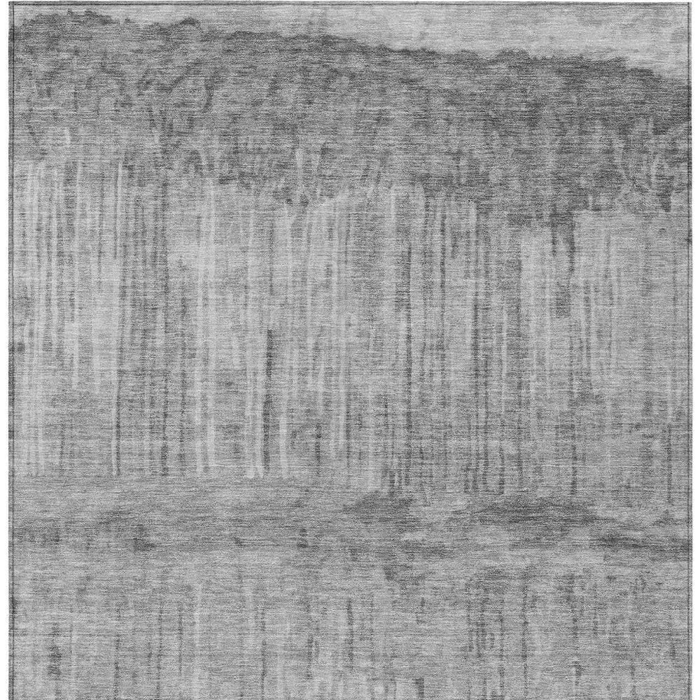 10' X 14' Gray And Silver Abstract Washable Indoor Outdoor Area Rug HomeRoots