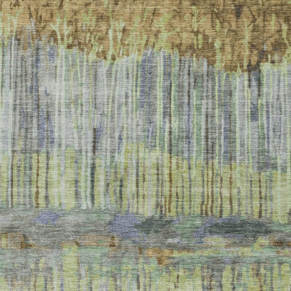 8' X 10' Khaki And Taupe Abstract Washable Indoor Outdoor Area Rug HomeRoots