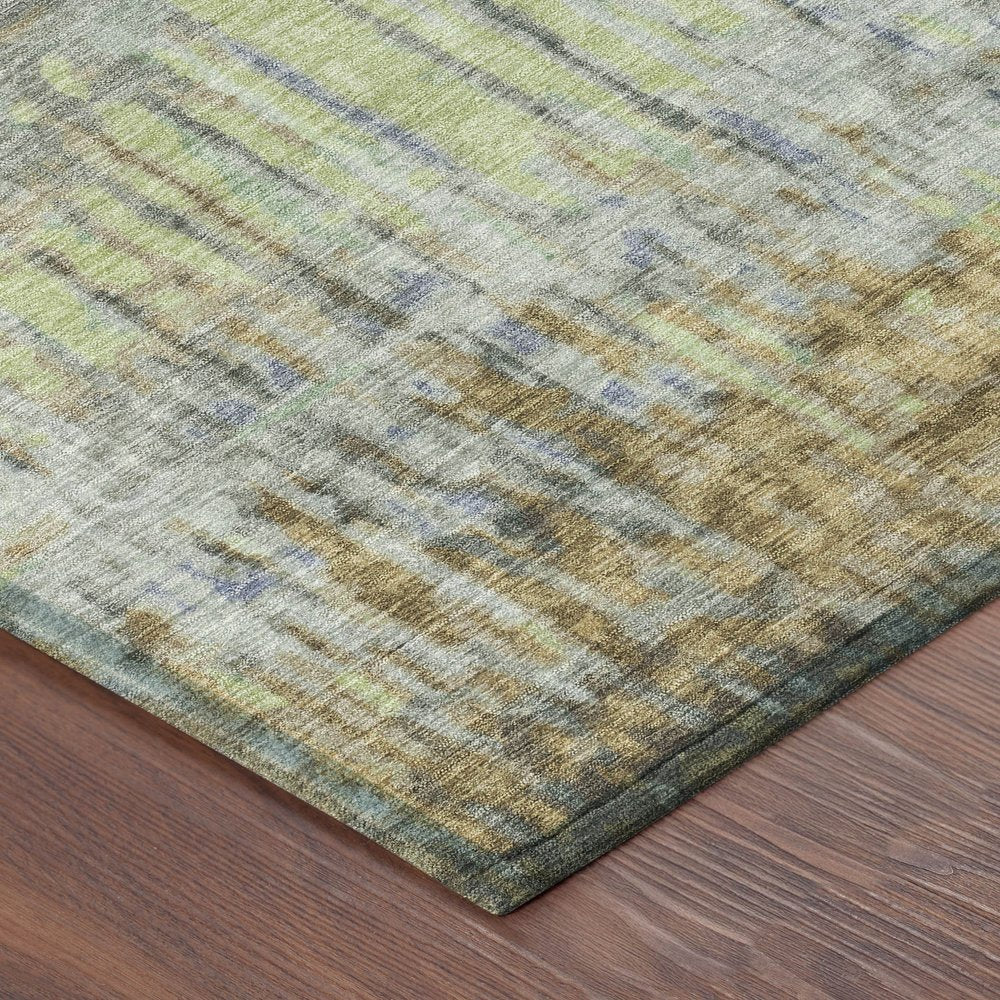 10' X 14' Khaki And Taupe Abstract Washable Indoor Outdoor Area Rug HomeRoots