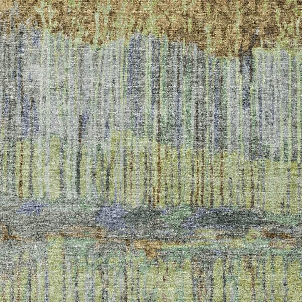 10' X 14' Khaki And Taupe Abstract Washable Indoor Outdoor Area Rug HomeRoots