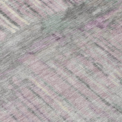 3' X 5' Lavender And Plum Abstract Washable Indoor Outdoor Area Rug HomeRoots