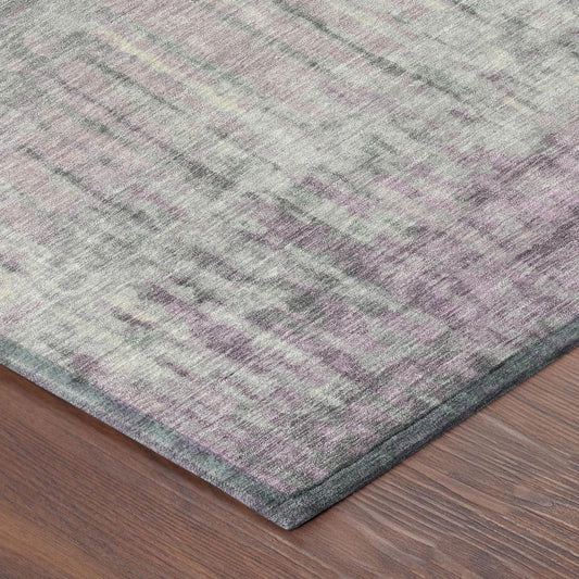 8' Lavender And Plum Round Abstract Washable Indoor Outdoor Area Rug HomeRoots