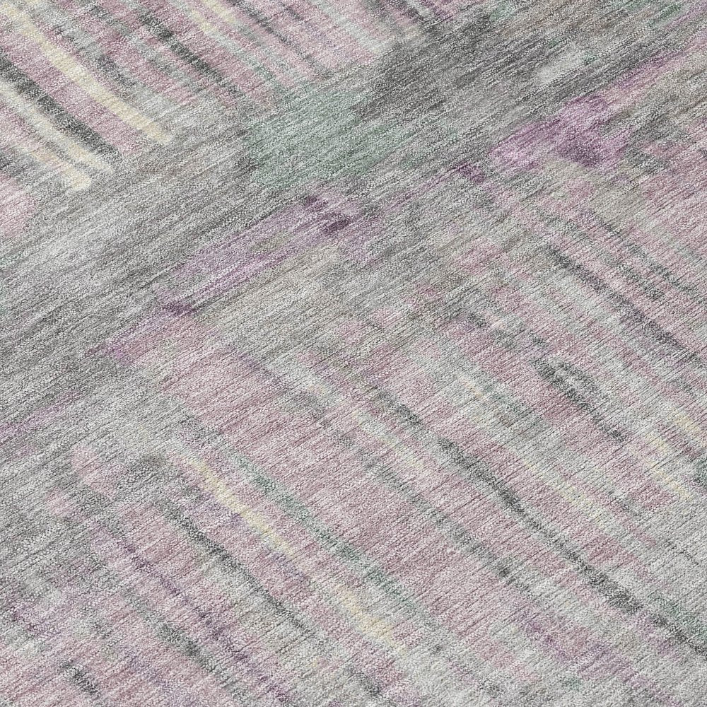 8' Lavender And Plum Round Abstract Washable Indoor Outdoor Area Rug HomeRoots