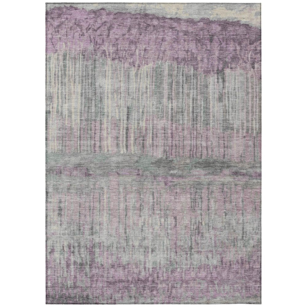 9' X 12' Lavender And Plum Abstract Washable Indoor Outdoor Area Rug HomeRoots
