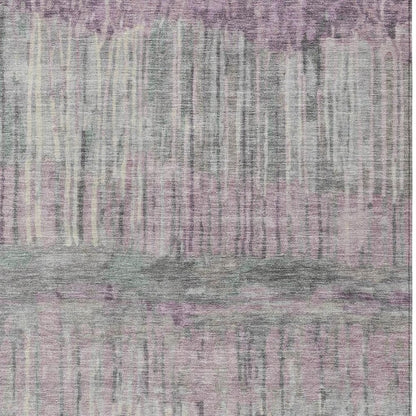 9' X 12' Lavender And Plum Abstract Washable Indoor Outdoor Area Rug HomeRoots