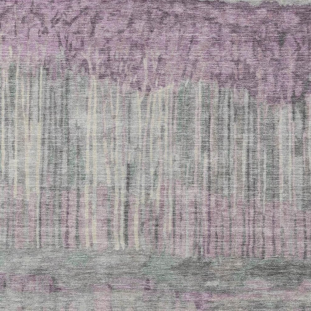 10' X 14' Lavender And Plum Abstract Washable Indoor Outdoor Area Rug HomeRoots