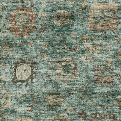 3' X 5' Blue And Teal Blue Abstract Washable Indoor Outdoor Area Rug HomeRoots