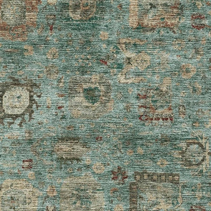5' X 8' Blue And Teal Blue Abstract Washable Indoor Outdoor Area Rug HomeRoots