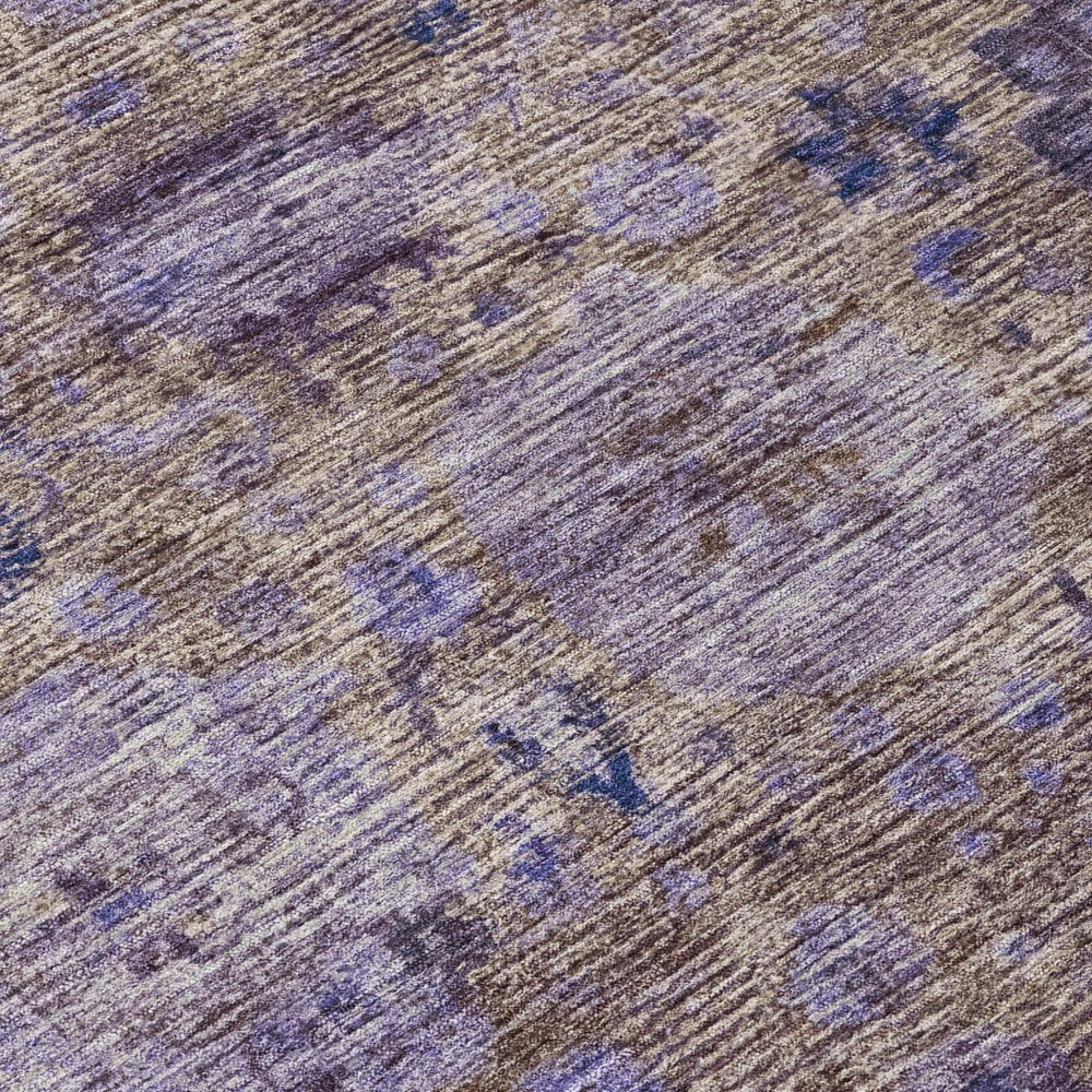 9' X 12' Brown And Plum Abstract Washable Indoor Outdoor Area Rug HomeRoots