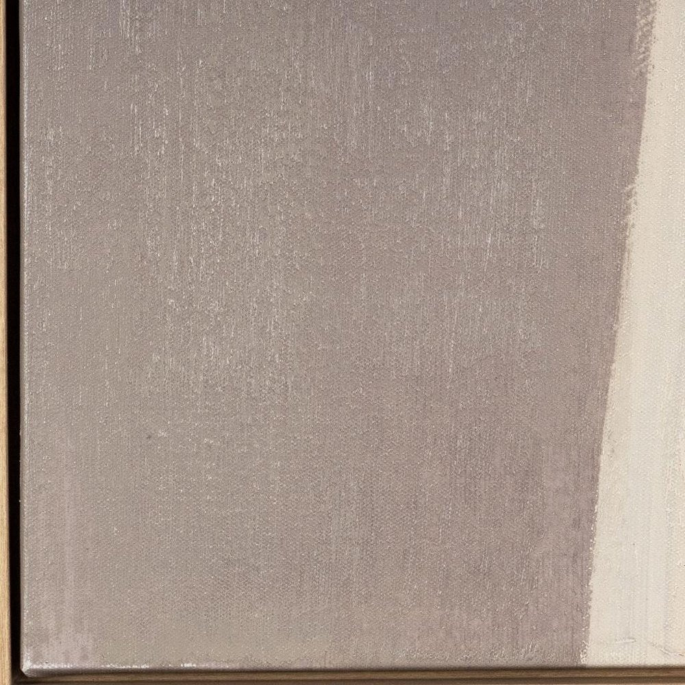 Unspoken Hand Painted Light Brown Floater Frame Wall Art — view 7