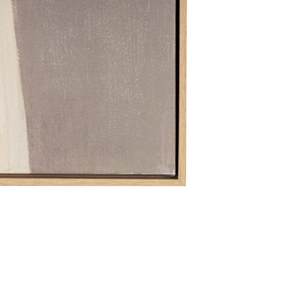 Unspoken Hand Painted Light Brown Floater Frame Wall Art